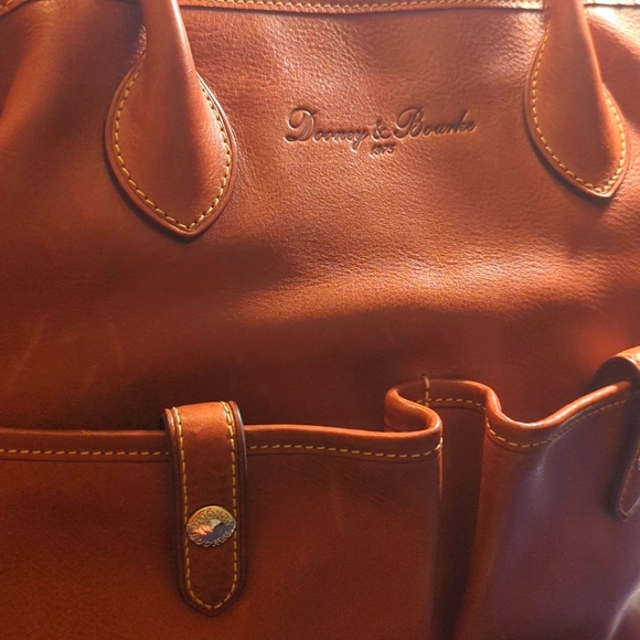 Dooney & Bourke Cognac Brown Leather Tote - Picture 2 of 5